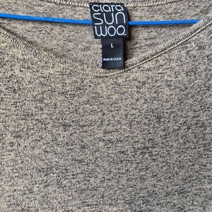 Clara Sunwoo Womens Tan And Black Top